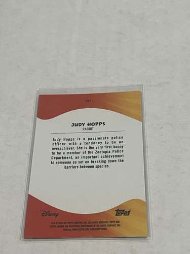 2025 Topps Chrome Disney Zootopia Icons Judy Hopps ZI-1 - Bild 2 von 2