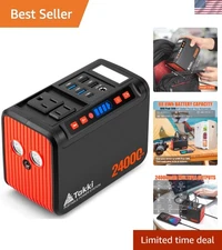 Versatile 80W Portable Solar Power Generator - Ideal for Camping, Home & Outages