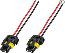 2 PCS Wiring Harness Headlight Socket, 9005 9006 HB3 HB4 Female Adapter Wiring H