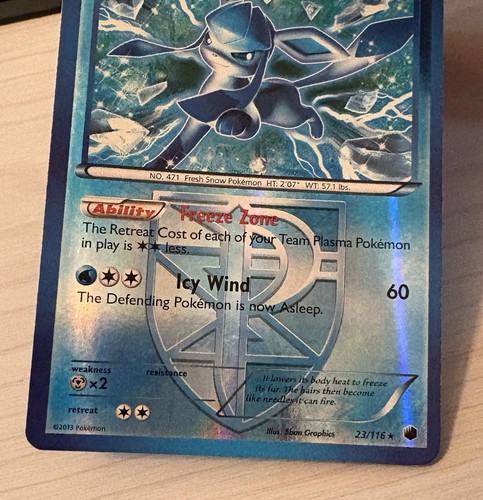 Pokemon TCG Glaceon Plasma Freeze 23/116 Reverse Holo Rare - Picture 5 of 9