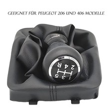 Schaltgarnitur 5-Gang für Peugeot 206/406 – Inkl. Knauf + Manschette | Leder