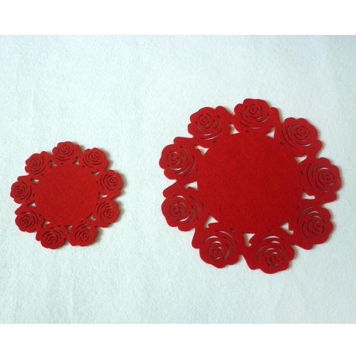 4 Stück 15 Cm X 15 Cm Rosen Aushöhlen Tasse Untersetzer Matte Anti-Rutsch-Pad - Picture 6 of 6