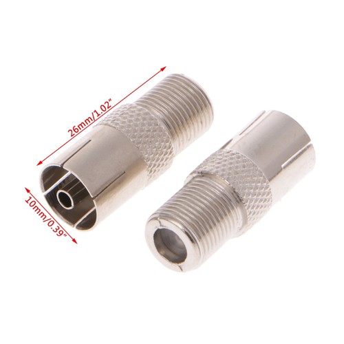 10 Pcs F Type Female Jack To TV PAL Female Jack RF Coaxial Adapter Connector - Picture 4 of 8