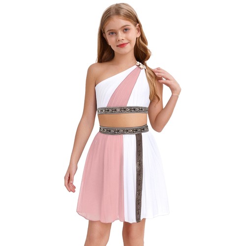 Kinder Mädchen Outfit Kostüm Karneval Set Cosplay ärmellos Prinzessin griechisch - Bild 28 von 34