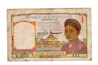 FRANCE INDOCHINE FRENCH INDOCHINA Billet 1 PIASTRE 1949 P54 TTB BON ETAT.
