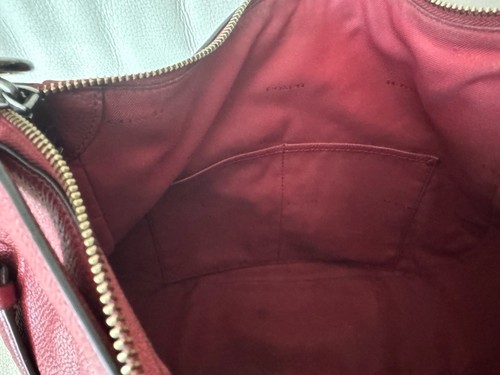 COACH Chelsea 32 Hobo Crossbody Shoulder CHERRY red Leather 58036 - Picture 17 of 19