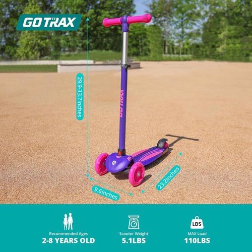 Gotrax KS1 Kinder Tretroller, LED beleuchtete Räder und 3 höhenverstellbare Griffe - Bild 2 von 5