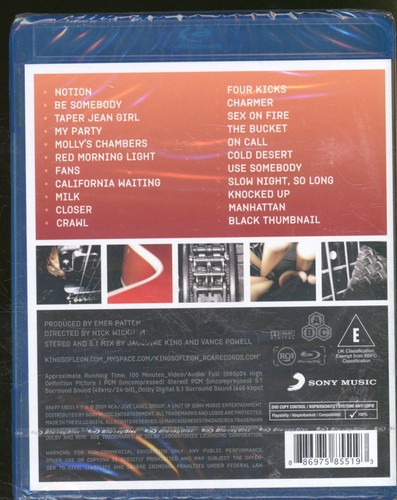 Kings of Leon Live At the O2 London, England blu-ray Europe Rca 2009 ABC regions - Imagen 2 de 2