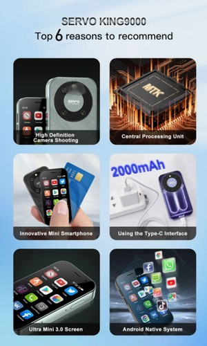 Smartphone Desbloqueado Global Mini 4G LTE 3.0" Pantalla HD Pequeño Android 10 2000mAh - Imagen 11 de 23