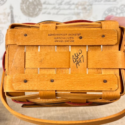 Longaberger 1997 All-American Patriot Basket con fodera e protezione divisa - Foto 7 di 7