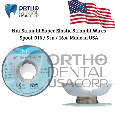 Dental Orthodontic NiTi Wires Straight 0.012/14/16/18/20inch 5mRoll Made in USA