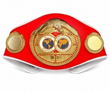 Mini IBF World Champion Boxing Belt Replica Red Gold Collectible Display for kid