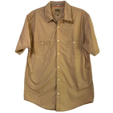 The Foundry Supply Company Men’s Button Up Shirt Short Sleeves Size LT Beige
