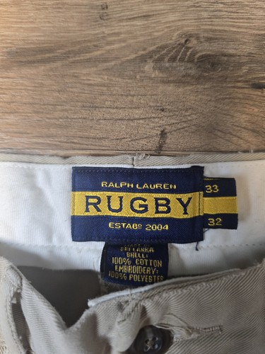 Polo Ralph Lauren Rugby Pantalone Uomo 33x32 Cachi Ossa Teschio Ricamato Chino - Foto 3 di 7