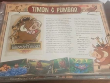 timon & pumbaa and willabee and ward 9x12 patch disney collection sheet w&w