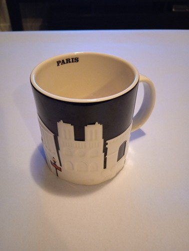 Starbucks City Paris Coffee Mug Cup 3D Relief Series Skyline 16oz Ceramic
