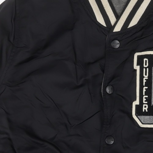 Duffer Men's Black Varsity Jacket, Size M, College Style - Picture 7 of 12