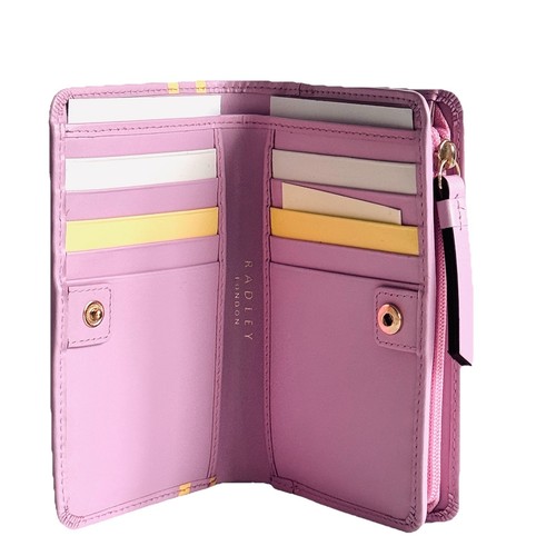 RADLEY Get Your Skates On Pink Leather Bifold Purse With Dust Bag - New With Tag - Picture 3 of 5