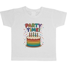 'Party Time' Children's / Kid's Cotton T-Shirts (TS057569)