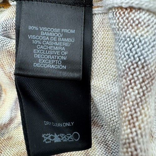 ELLEN TRACY NWT Women Large Yellow Roses Floral Bamboo Cashmere Cardigan Sweater - Picture 6 of 11