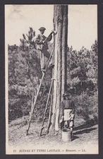 Postcard RPPC, France, Resin workers