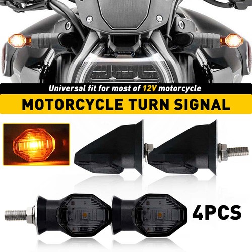 2X Universal Mini Motorcycle LED Turn Signals Blinker Light Indicator Amber Lamp - Picture 33 of 44