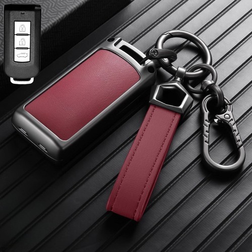 Funda Carcasa Llavero Coche Aleación Zinc Cuero Para Mitsubishi Outlander Eclipse Cross - Imagen 9 de 20