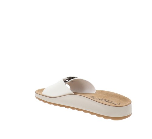 Fly Flot Scarpe 77G652C Pantofole Donna in Similpelle Bianco Chiusura Fibbia - Imagen 6 de 8