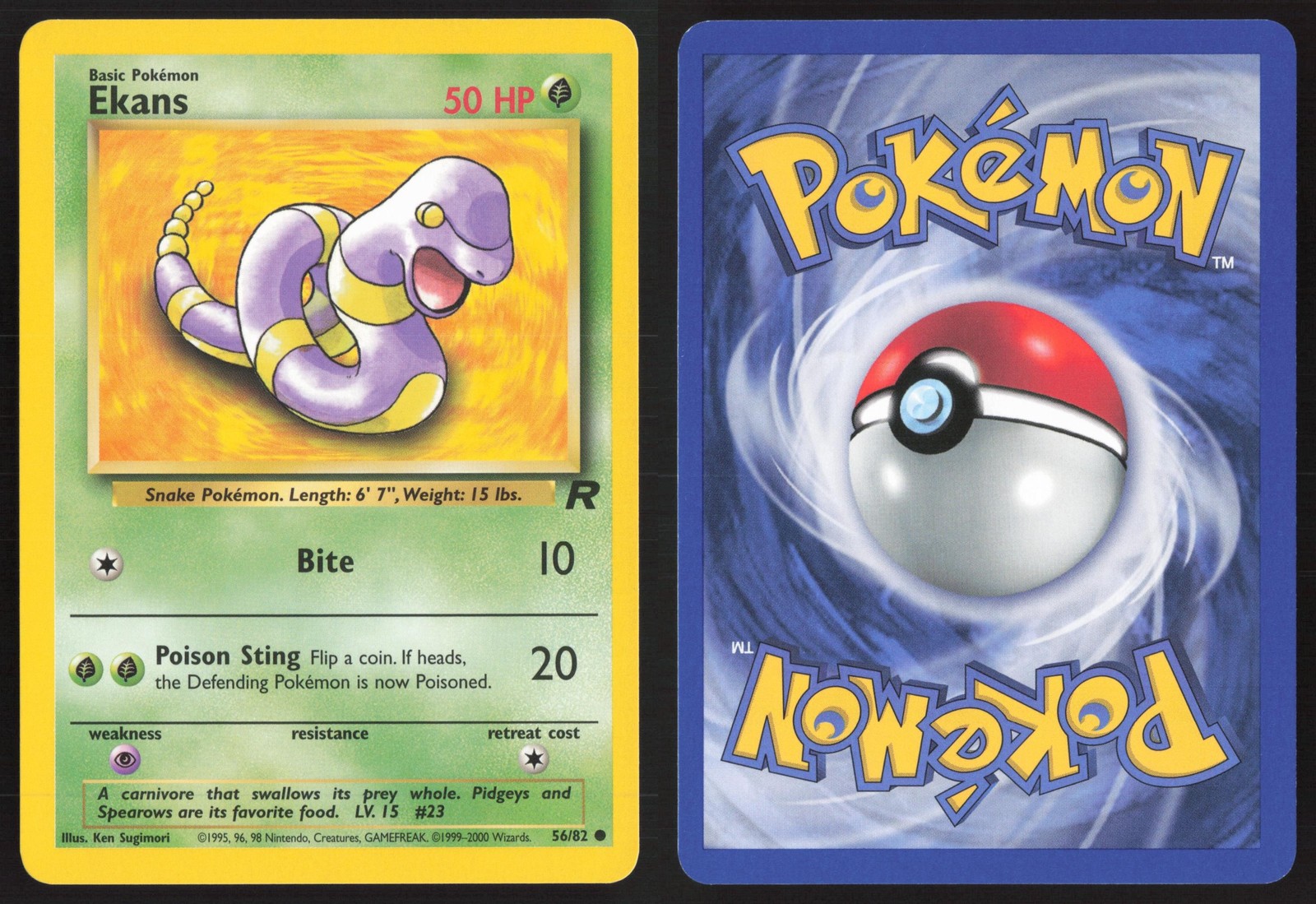 Pokemon TCG | Ekans 56/82 | Team Rocket Common | Near Mint