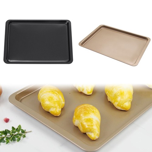 Backblech Bäckerei Ofen 37 x 25,5 x 1,5 cm Schwarz Golden Carbon Kuchen Neu - Bild 4 von 20