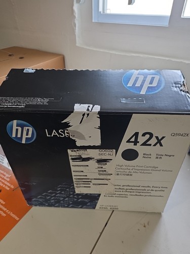 Cartucho de tóner HP 42X negro LaserJet caja abierta bolsa sellada interior  - Imagen 2 de 5