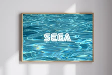 SEGA Water Aqua Frutiger Aero Gaming Poster | 4x6 13x19 24x36