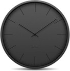 Black Huygens Circular Silent Wall Clock Modern Analogue Working Ø25 cm