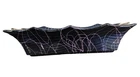 Vintage Mid Century Hull Pottery Atomic Black Pink Swirl 12” Planter