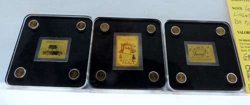 LOTTO 3 LINGOTTI/MONETE ORO PURO GERMANIA DA 1/500 DI ONCIA CIASCUNO