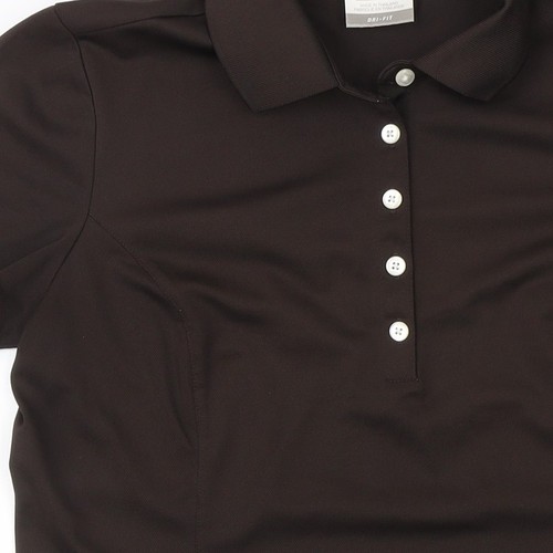 Nike Women's Brown Polo Shirt - M, Short Sleeve, Dri-Fit - Picture 9 of 12