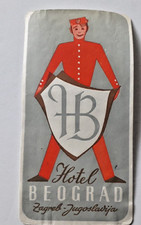 Hotel Beograd ( ZAGREB) Porter  Deco Luggage Label