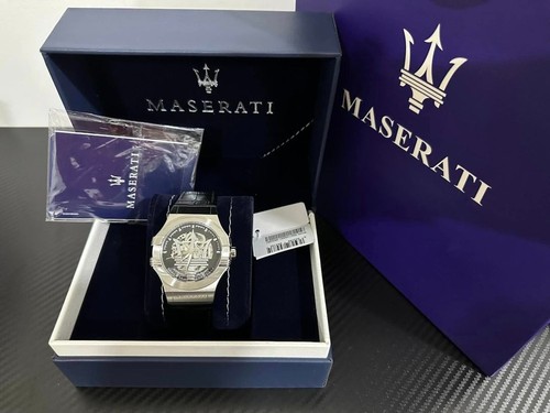 Maserati Potenza Automatic Black Dial Men's Watch R8821108001 leather band 40 mm - Picture 8 of 10