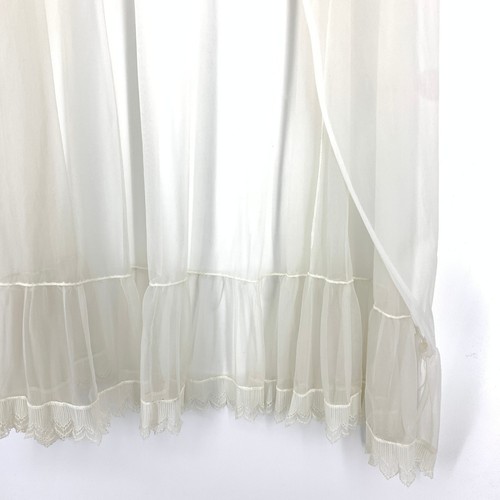 Vintage Nylon Peignoir Robe Womens Sz Small White Sheer Lace Trim Short Sleeves - Picture 4 of 7