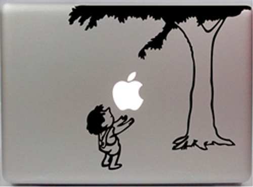 Apple on the Tree Falling Apple Macbook 15 17 Inch Removable Vinyl Sticker Decal - Photo 1/1