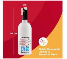 FIRST ALERT KITCHEN5 Fire Extinguisher, KFE2S5, UL RATED 5-B:C, White, 1-Pack