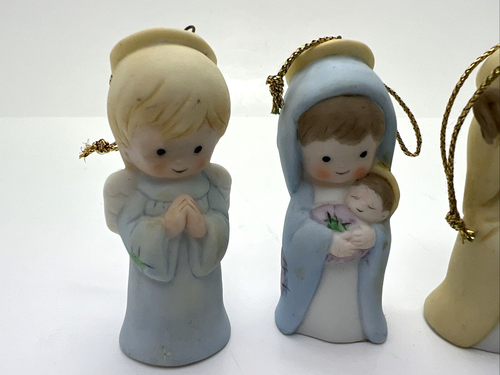 Trenditions Porcelain Holy Family Figures Christmas Nativity Set & Angel - Picture 2 of 5