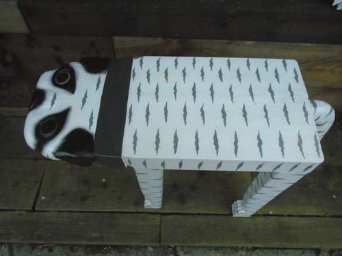 Cat / Dog Table Coffee table Side Table FAIR TRADE Hand Crafted White Grey Brown - Bild 44 von 76