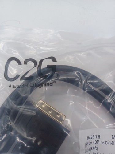 New HDMI to DVI-D Digital Video Cables (6.6ft) C2G-2m - Picture 6 of 7