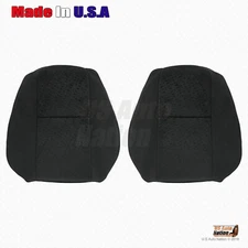 Front DRIVER & PASSENGER Tops Black Cloth Seat Cover 2007 - 2009 Chevy Silverado