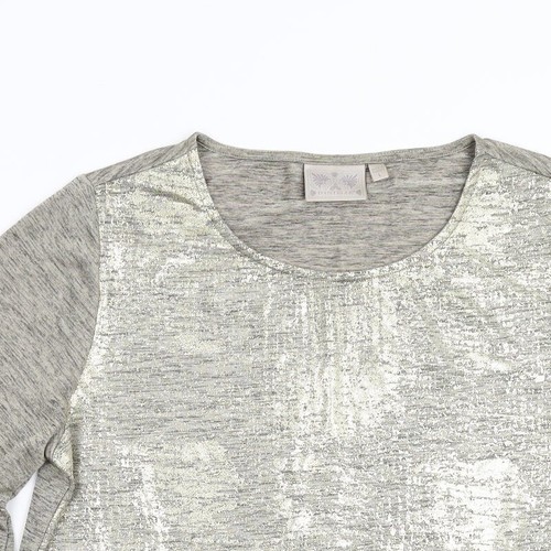 Dantelle Womens Gold Polyester Blend T-Shirt Size L - Picture 4 of 12