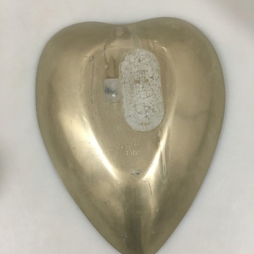 Plato cuenco Nambe 118B en forma de corazón de aleación de plata mate 8,5"  - Imagen 5 de 7
