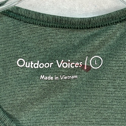 Outdoor Voices Large Womens Athena Crop Top Sports Gym Dark Green - Picture 4 of 8