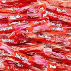 TWIZZLERS Cherry Pull 'n' Peel Licorice Twists, Bulk Snack Size Candy (3 Pounds)