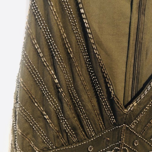 Lauren Ralph Lauren All Over Beaded Black Sleeveless Cocktail Dress size 12 READ - Picture 6 of 19